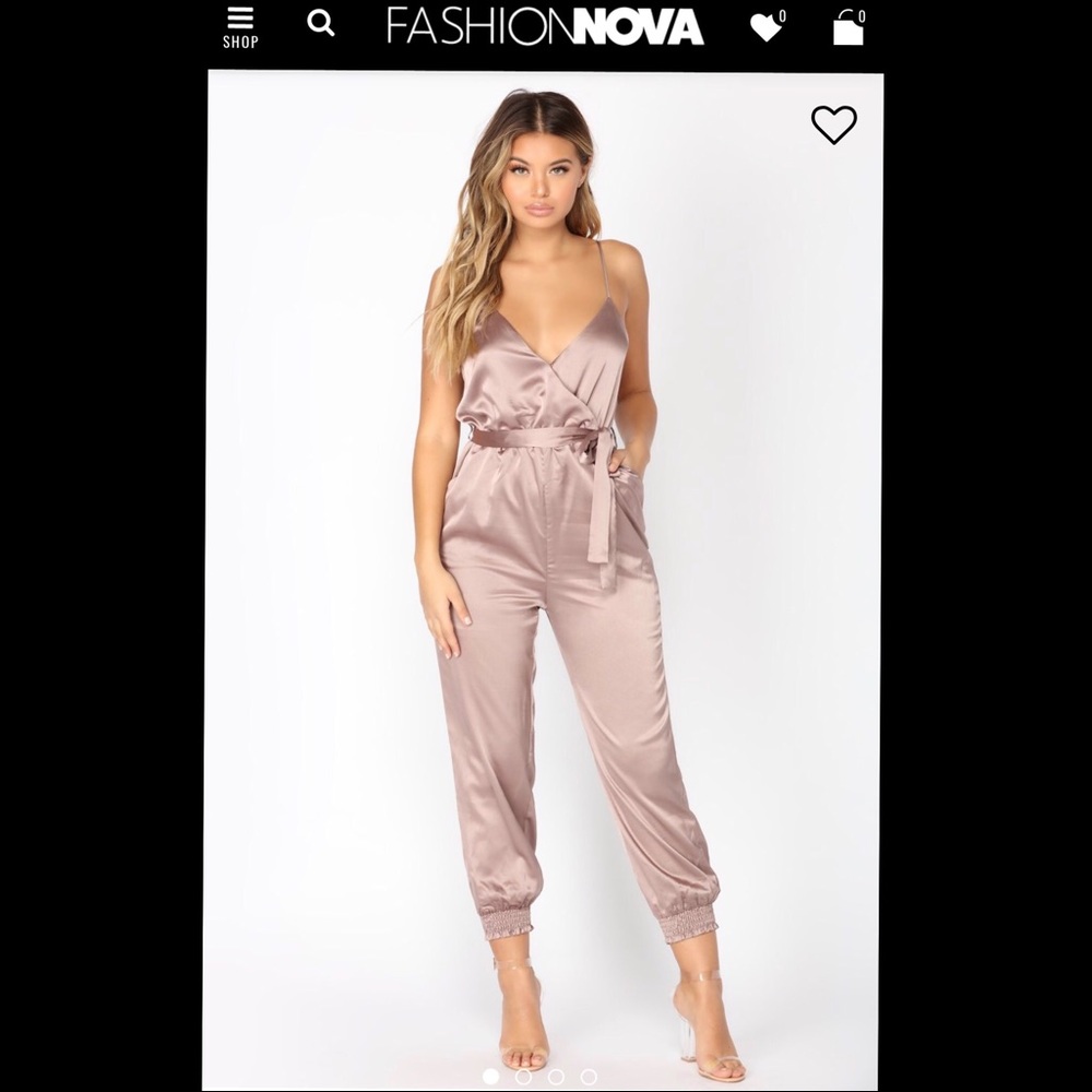 Fashion Nova Satin Jumpsuit SOLD OUT
